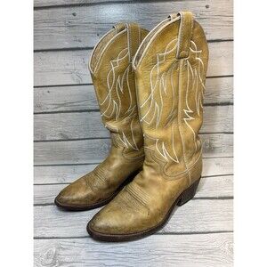 Justin Style # 2454 Western Leather Cowboy Boots Size 6 1/2 D